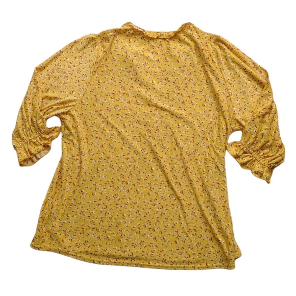 Melloday Blouse Size 1X Yellow - Picture 6 of 15